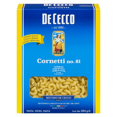 DE CECCO CORNETTI PASTA #81