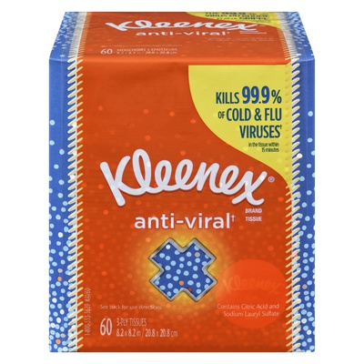 KLEENEX TISSUE UPRIGHT ANTI VIRAL