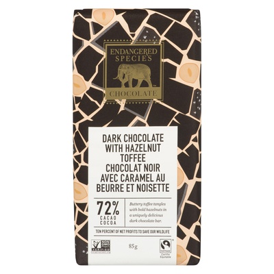 ENDANGERED SPECIES CHOCOLATE DARK CHOC./HZLNUT TFFEE