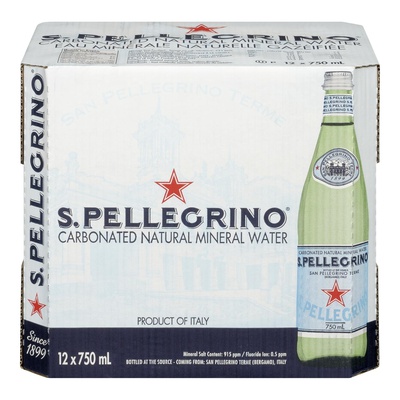 San Pellegrino - Carbonated Mineral Water, Case of 12