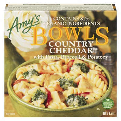 Amy's Bowls - Country Cheddar with Pasta, Broccoli & Potatoes