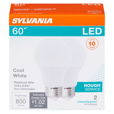 Sylvania - LED A19 10 Year 8.5 Watt Light Bulb