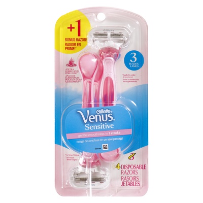 Gillette - Venus Sensitive Disposable Razor for Women 3pk