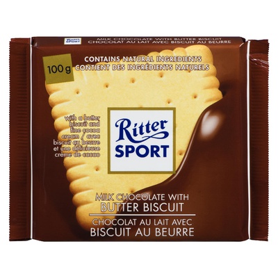 Ritter Sport - Milk Chocolate with Butter Biscuit Bar