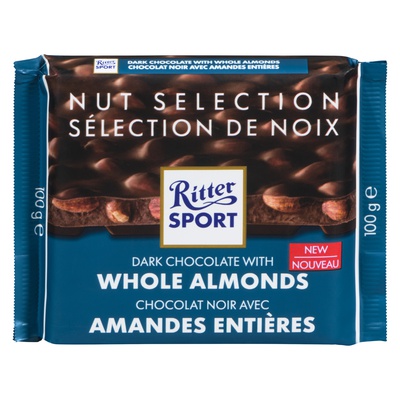 Ritter Sport - Dark Chocolate Almond Bar