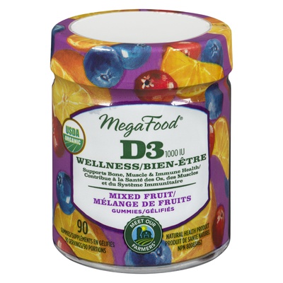 MEGAFOOD D3 WELLNES MIXED FRUIT GUMMIES