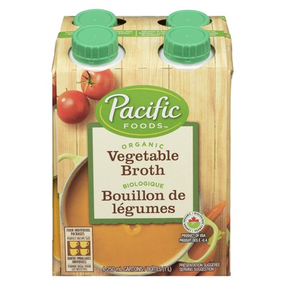 Pacific Organic Broth - Vegetable  4x250ML