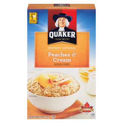 Quaker -  Peaches and Cream Instant Oatmeal