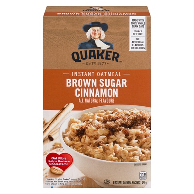 QUAKER INSTANT OATMEAL -  OATMEAL SUGAR CINN