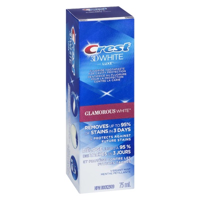 CREST TOOTHPASTE 3D GLAM FLOURIDE