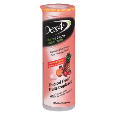 Dex-4 - Fast Acting Glucose Tablets Tropical Fruit