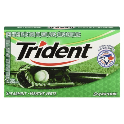 Trident - Sugar Free Spearmint Superpak Gum
