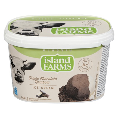 Island Farms Classic - Triple Chocolate Rainbow Ice Cream