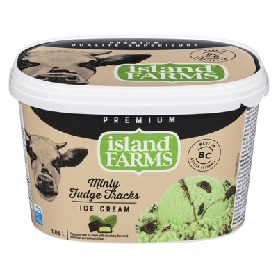 Island Farms - Premium Minty Fudge Tracks Ice Cream
