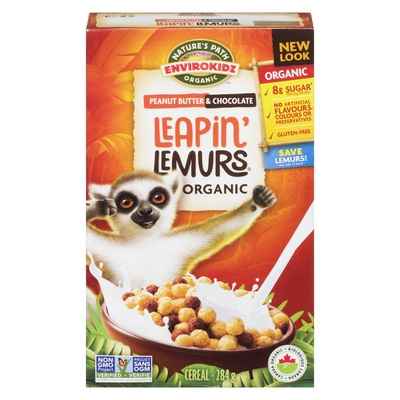 Nature's Path - Envirokidz Leapin' Lemurs Peanut Butter and Chocolate Organic Gluten Free Cereal
