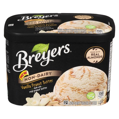 Breyers - Non-Dairy Vanilla & Peanut Butter with Almonds Frozen Dessert
