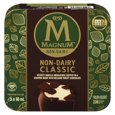 MAGNUM NON DAIRY ICE CREAM BARS CLASSIC