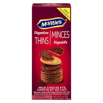 MCVITIE'S DIGESTIVE THINS MILK CHOCOLATE