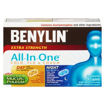 Benylin - All in One Day and Night Cold, Flu and Cough Caplets