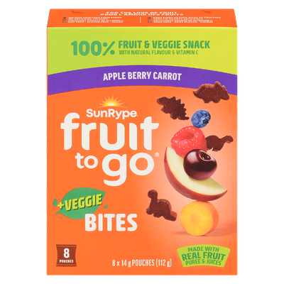 Sunrype - Fruit to Go, Apple Berry Carrot Bites