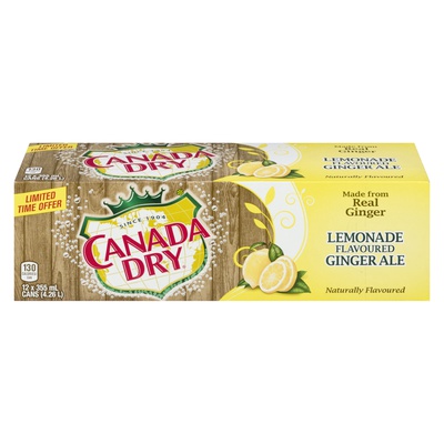 CANADA DRY GINGER ALE LEMON 355ML
