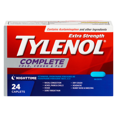 Tylenol - Complete Nighttime Cold & Flu Caplets