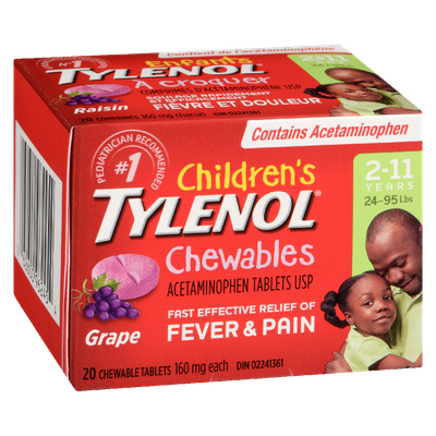 Tylenol - Children Chewable Grape Tablets