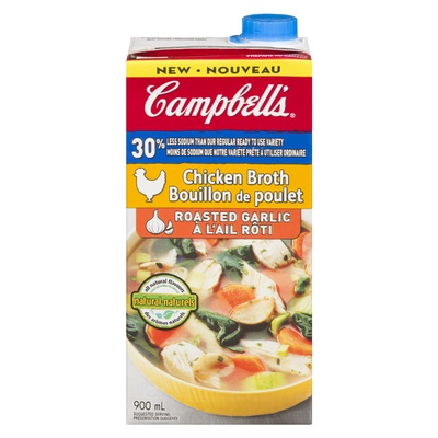 CAMPBELLS CHKN BROTH GARLIC TETRA