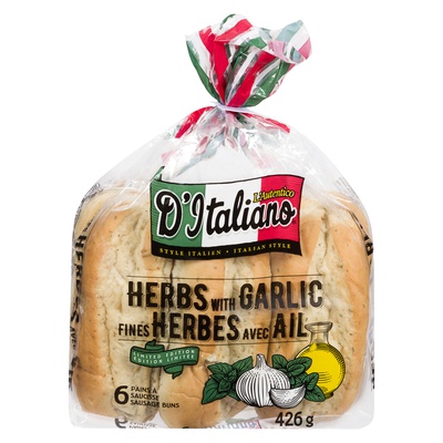 D'ITALIANO HERB & GARLIC HAMBURGER BUN