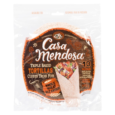 CASA MENDOSA TORTILLA WHOLE WHEAT