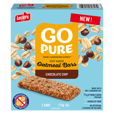 Leclerc - Go Pure Oatmeal Bars, Chocolate Chip