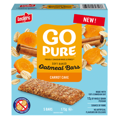 Leclerc - Go Pure Oatmeal Bars, Carrot Cake