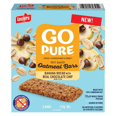 Leclerc - Go Pure Oatmeal Bars, Banana Bread Chocolate Chip