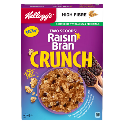 Kellogg's - 2 Scoops Raisin Bran Crunch Cereal