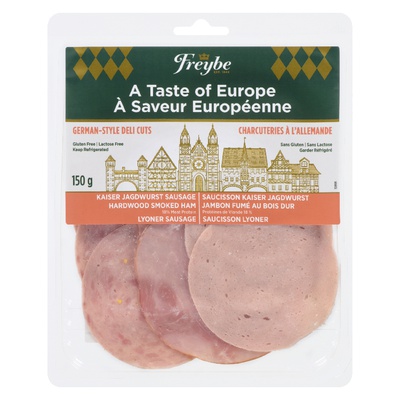 Freybe - A Taste of Europe German-Style Deli Cuts (Kaiser Jagdwurst, Smoked Ham, Lyonner Sausage)