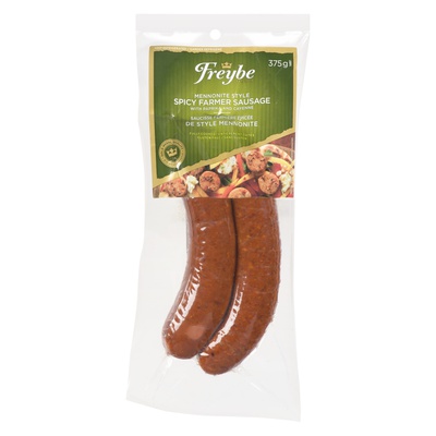 FREYBE MENNONITE SPICY FARMERS SAUSAGE
