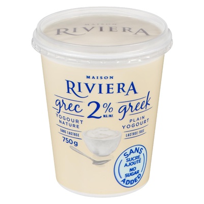 RIVIERA GREEK YOGURT 2% NO SGR ADD PLAIN