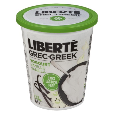 Liberte - Vanilla Lactose Free Greek Yogurt - 0%