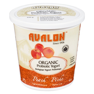 AVALON ORG PROBIOTIC YOGURT PEACH 2.6%