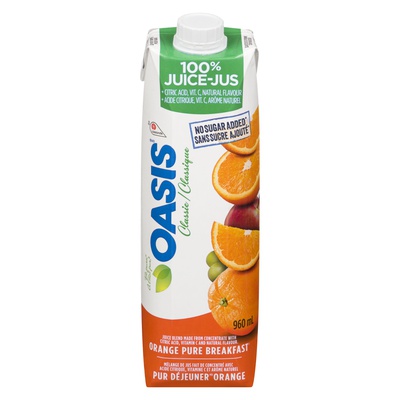 Oasis -  Classic, 100% Pure Orange Breakfast Juice No Sugar Added