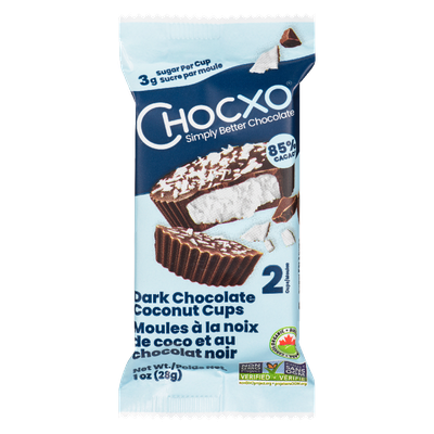 Chocxo - Keto 85% Dark Chocolate Coconut Cups