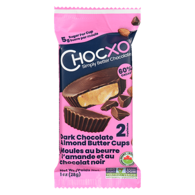 Chocxo - Keto 60% Dark Chocolate Almond Butter Cups