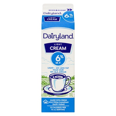 DAIRYLAND LIGHT CREAM 6%