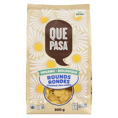 Que Pasa - Organic Unsalted Tortilla Chip Rounds