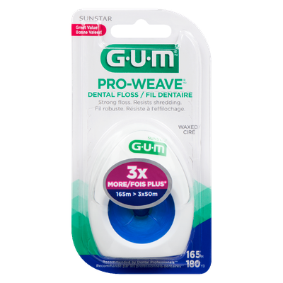 Gum - Pro-Weave Waxed Dental String Floss
