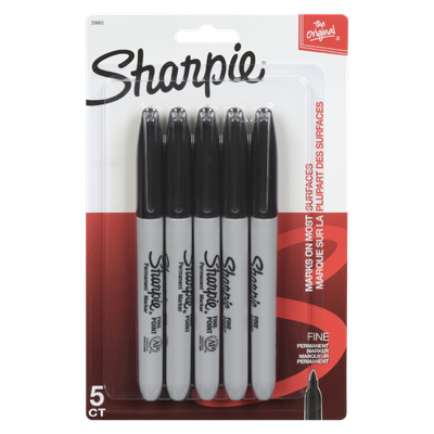 Sharpie - Fine Permanent Markers, 5 Pack