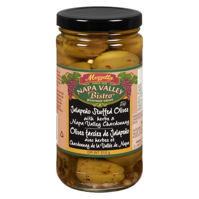 Mezzetta - Jalapeno Stuffed Olives with Napa Valley Chardonnay