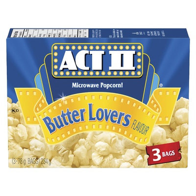 Act II -  Butter Lovers Microwave Popcorn, 3 Bags