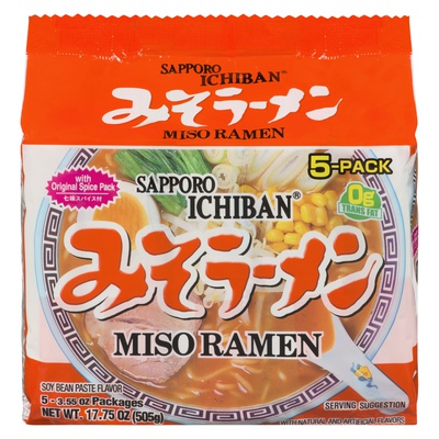 SAPPARO ICHIBAN RAMEN 5 PACK MISO RAWMAN