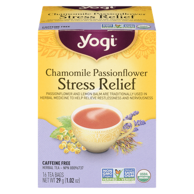 Yogi - Chamomile Passionflower Stress Relief Herbal Tea, Caffeine Free